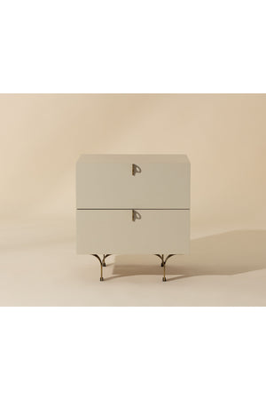   Modern European furniture - Cream Wood 2-Drawer Nightstand - www.oroa.com | Oroa.com