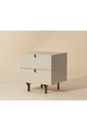   Modern European furniture - Cream Wood 2-Drawer Nightstand - www.oroa.com | Oroa.com