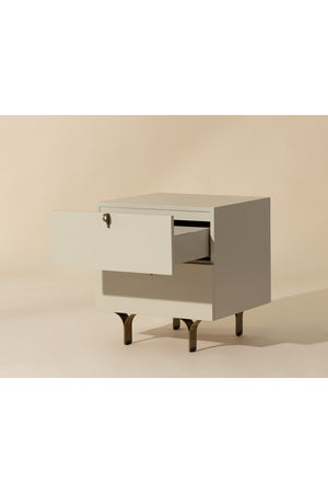   Modern European furniture - Cream Wood 2-Drawer Nightstand - www.oroa.com | Oroa.com
