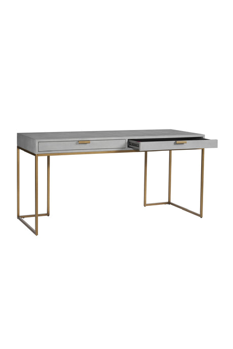   Modern European furniture - Gray Shagreen 2-Drawer Desk - www.oroa.com | Oroa.com