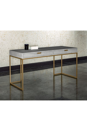   Modern European furniture - Gray Shagreen 2-Drawer Desk - www.oroa.com | Oroa.com