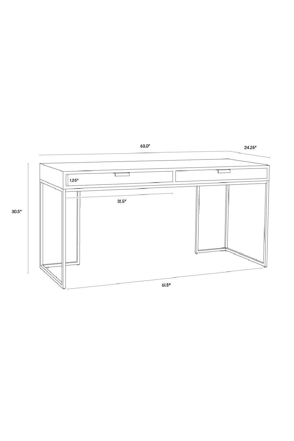   Modern European furniture - Gray Shagreen 2-Drawer Desk - www.oroa.com | Oroa.com