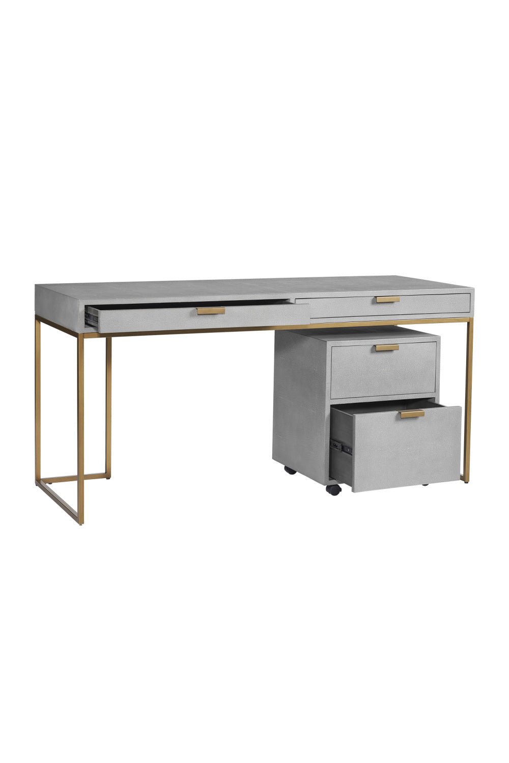   Modern European furniture - Gray Shagreen 2-Drawer Desk - www.oroa.com | Oroa.com