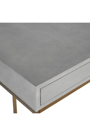   Modern European furniture - Gray Shagreen 2-Drawer Desk - www.oroa.com | Oroa.com