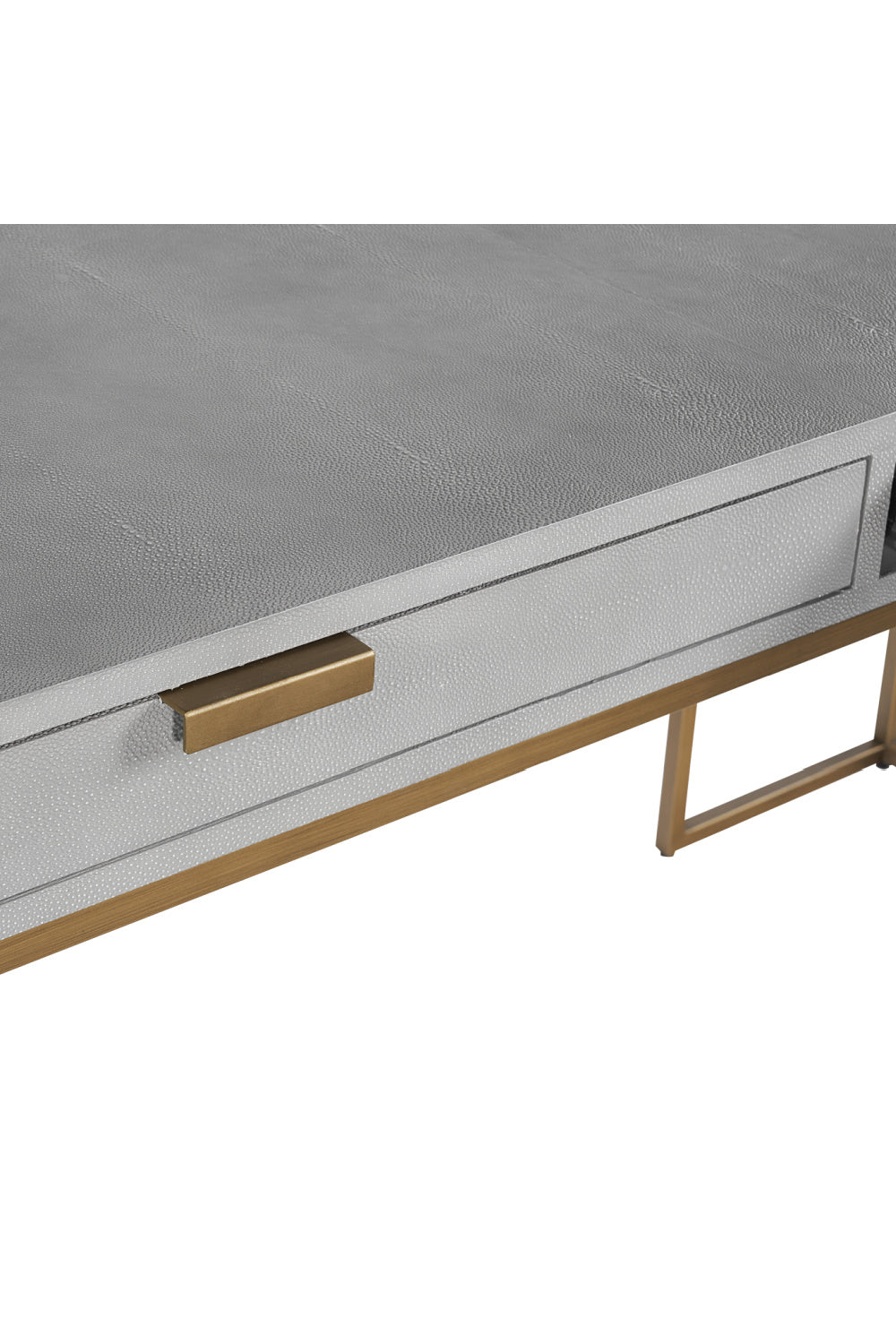   Modern European furniture - Gray Shagreen 2-Drawer Desk - www.oroa.com | Oroa.com