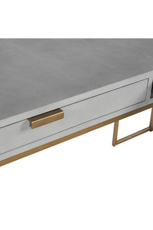   Modern European furniture - Gray Shagreen 2-Drawer Desk - www.oroa.com | Oroa.com