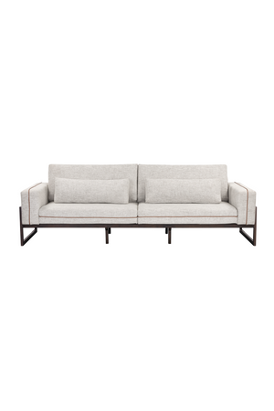   Modern European furniture - Brown Leather Piped Sofa - www.oroa.com | Oroa.com