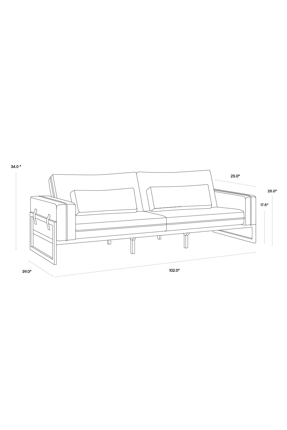   Modern European furniture - Brown Leather Piped Sofa - www.oroa.com | Oroa.com