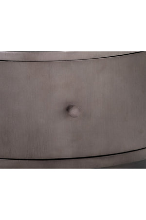   Modern European furniture - Round Gunmetal 1-Drawer Nightstand - www.oroa.com | Oroa.com