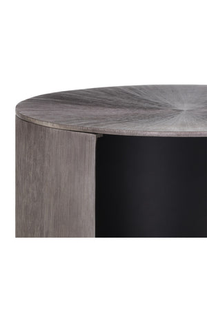   Modern European furniture - Round Gunmetal 1-Drawer Nightstand - www.oroa.com | Oroa.com