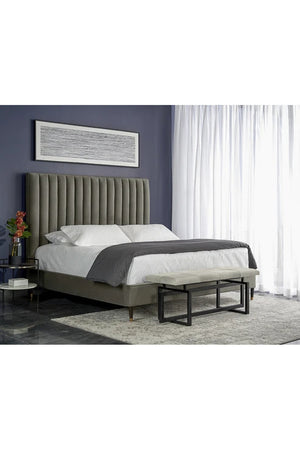   Modern European furniture - Round Gunmetal & Marble Nightstand - www.oroa.com | Oroa.com