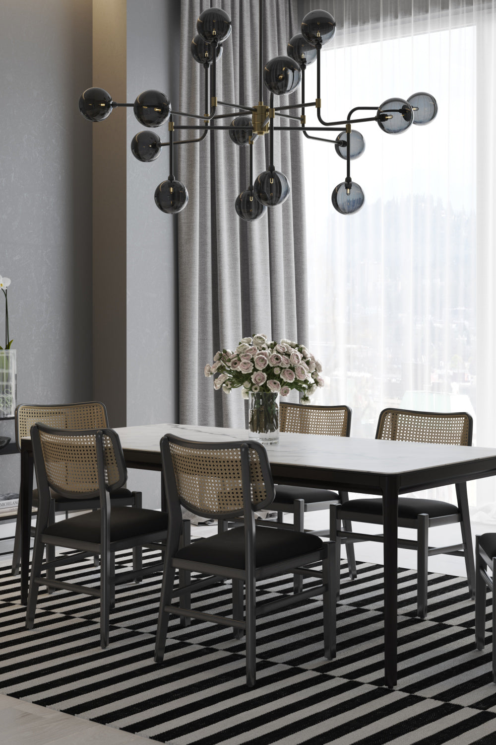   Modern European furniture - Gray Glass Spheres Chandelier L - www.oroa.com | Oroa.com