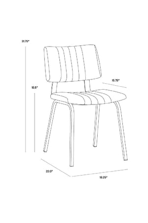   Modern European furniture - Leather Look Industrial Dining Chairs (2) - www.oroa.com | Oroa.com