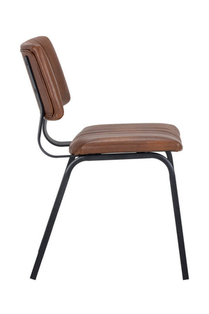   Modern European furniture - Leather Look Industrial Dining Chairs (2) - www.oroa.com | Oroa.com