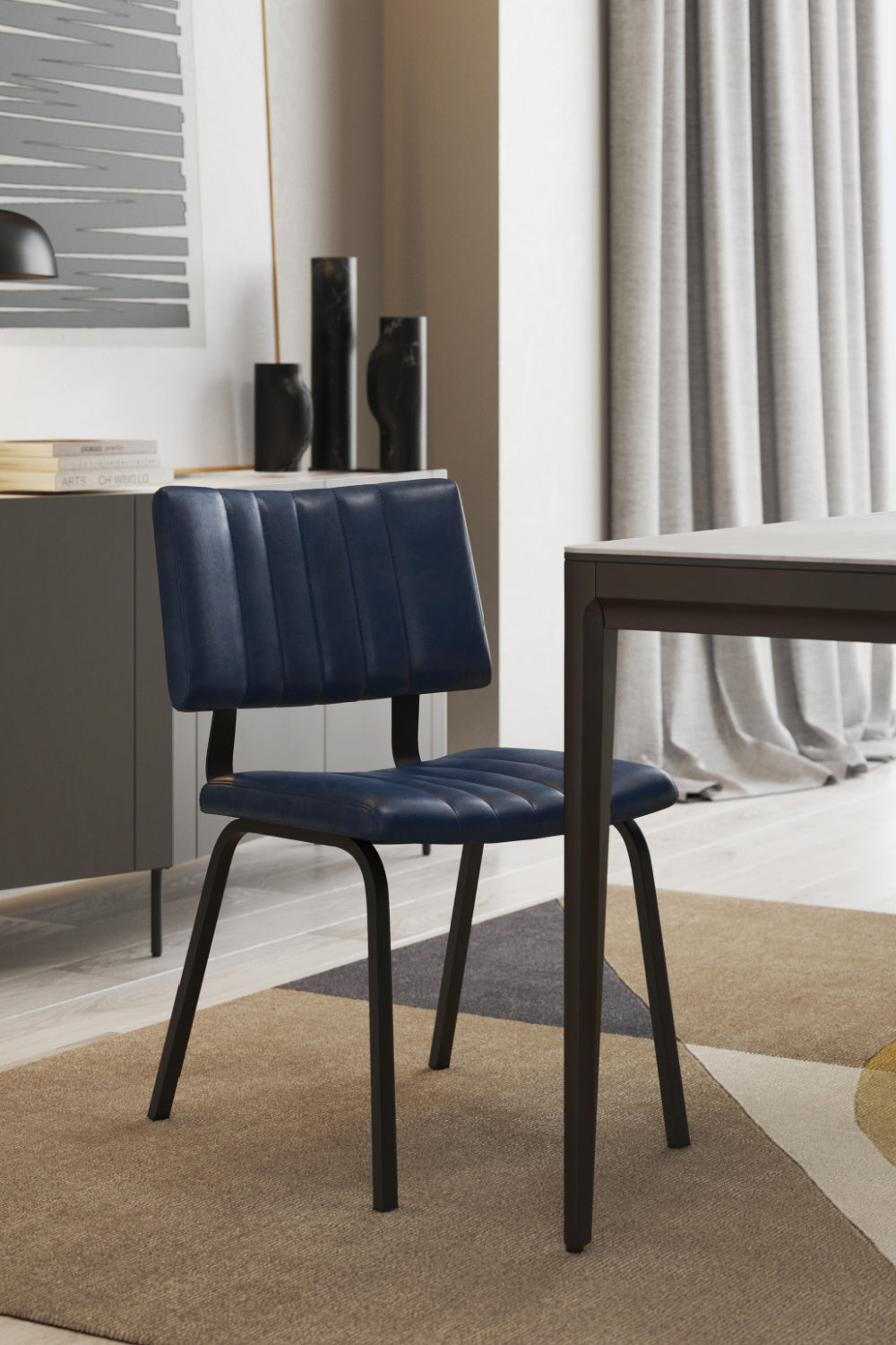   Modern European furniture - Leather Look Industrial Dining Chairs (2) - www.oroa.com | Oroa.com
