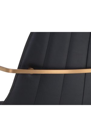   Modern European furniture - Black Leather Swivel Dining Chair - www.oroa.com | Oroa.com