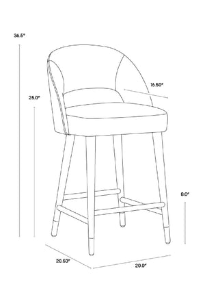   Modern European furniture - Green Cutout-Back Counter Stool - www.oroa.com | Oroa.com