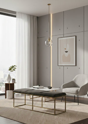  Modern European furniture - Rustic Bronze Frame Bench - www.oroa.com | Oroa.com
