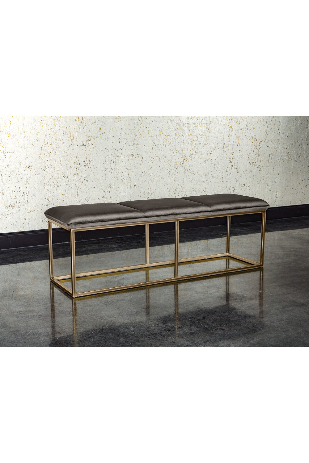   Modern European furniture - Rustic Bronze Frame Bench - www.oroa.com | Oroa.com