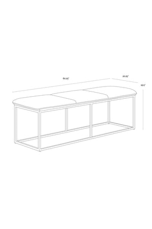   Modern European furniture - Rustic Bronze Frame Bench - www.oroa.com | Oroa.com