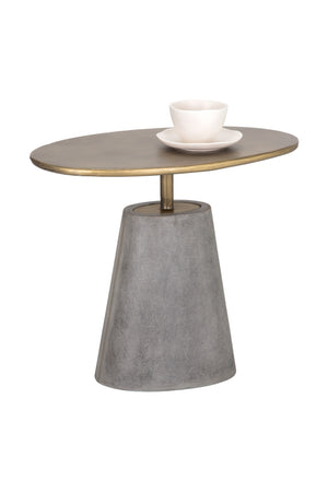   Modern European furniture - Oval Brass Indoor/Outdoor Side Table - www.oroa.com | Oroa.com