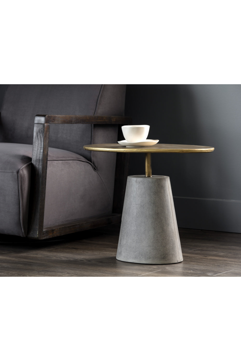   Modern European furniture - Oval Brass Indoor/Outdoor Side Table - www.oroa.com | Oroa.com