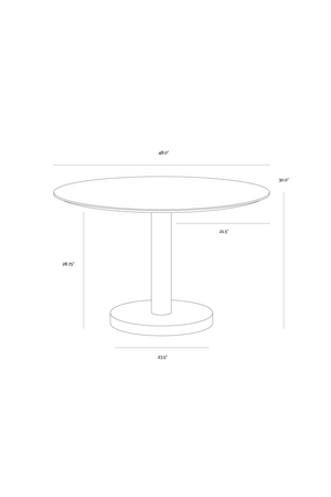   Modern European furniture - Black Oak Round Dining Table - www.oroa.com | Oroa.com