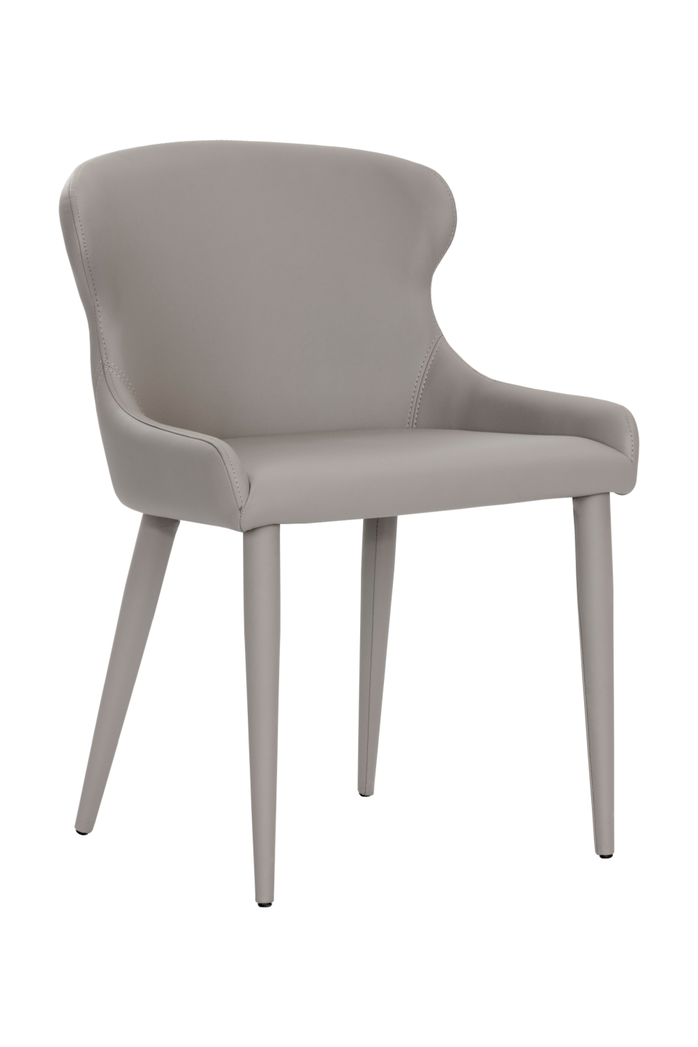   Modern European furniture - Taupe Leather Dining Chairs (2) - www.oroa.com | Oroa.com