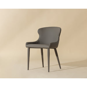   Modern European furniture - Taupe Leather Dining Chairs (2) - www.oroa.com | Oroa.com