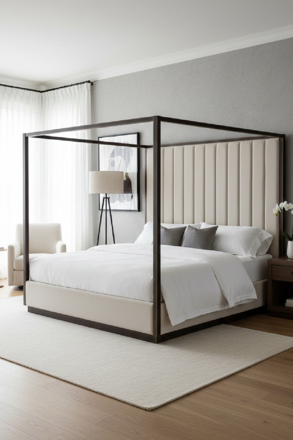   Modern European furniture - Bronze Framed Canopy King Bed - www.oroa.com | Oroa.com