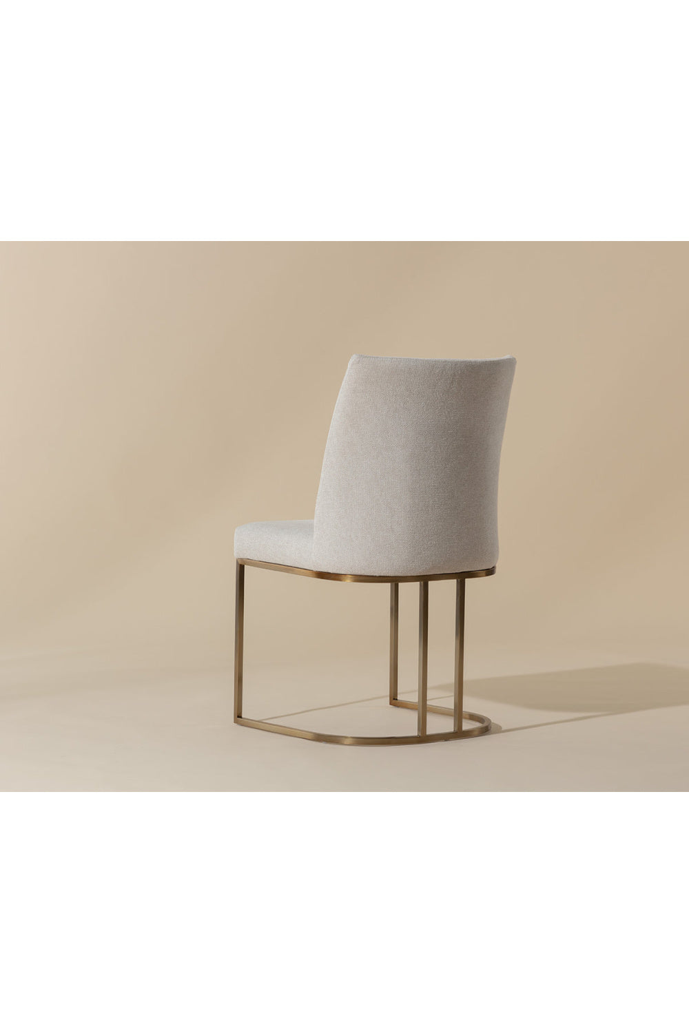   Modern European furniture - Cream Cantilevered Dining Chairs (2) - www.oroa.com | Oroa.com