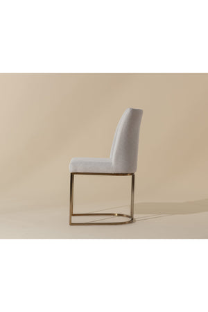   Modern European furniture - Cream Cantilevered Dining Chairs (2) - www.oroa.com | Oroa.com