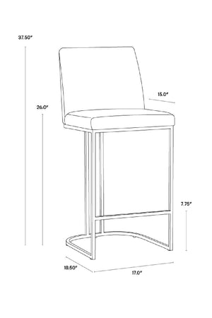   Modern European furniture - Cantilevered Fabric Counter Stool - www.oroa.com | Oroa.com