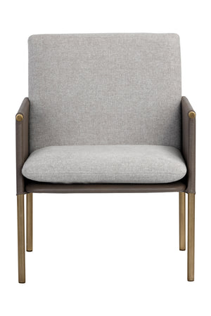   Modern European furniture - Leather Arm Gray Lounge Chair - www.oroa.com | Oroa.com