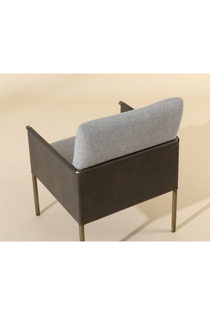   Modern European furniture - Leather Arm Gray Lounge Chair - www.oroa.com | Oroa.com