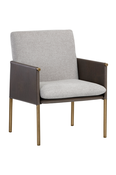   Modern European furniture - Leather Arm Gray Lounge Chair - www.oroa.com | Oroa.com