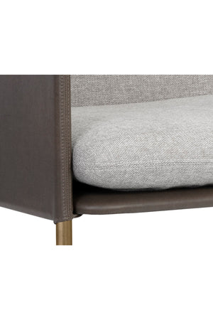   Modern European furniture - Leather Arm Gray Lounge Chair - www.oroa.com | Oroa.com