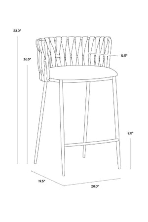   Modern European furniture - Weaved Back Counter Stool - www.oroa.com | Oroa.com