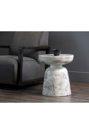   Modern European furniture - Marble-Look Indoor/Outdoor End Table - www.oroa.com | Oroa.com