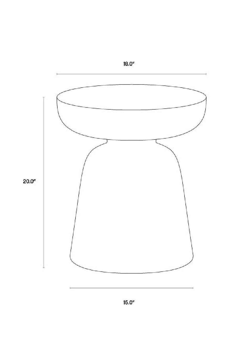   Modern European furniture - Marble-Look Indoor/Outdoor End Table - www.oroa.com | Oroa.com