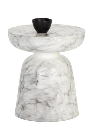   Modern European furniture - Marble-Look Indoor/Outdoor End Table - www.oroa.com | Oroa.com