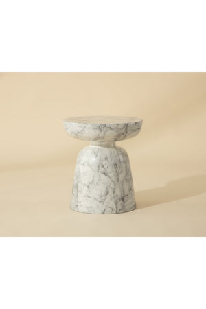   Modern European furniture - Marble-Look Indoor/Outdoor End Table - www.oroa.com | Oroa.com