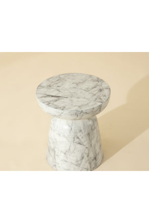   Modern European furniture - Marble-Look Indoor/Outdoor End Table - www.oroa.com | Oroa.com