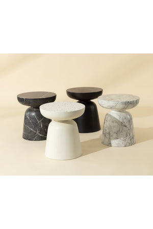   Modern European furniture - Marble-Look Indoor/Outdoor End Table - www.oroa.com | Oroa.com