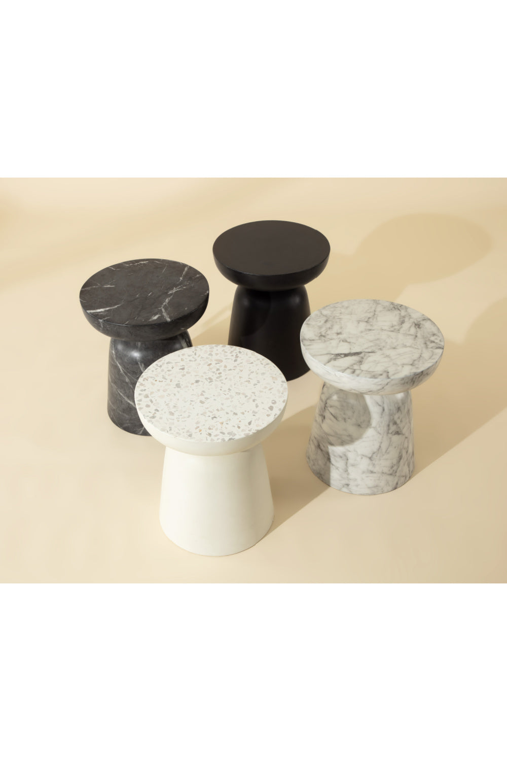   Modern European furniture - Marble-Look Indoor/Outdoor End Table - www.oroa.com | Oroa.com