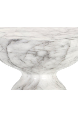   Modern European furniture - Round Marble-Look Indoor/Outdoor End Table - www.oroa.com | Oroa.com
