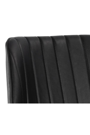   Modern European furniture - Channeled Leather Look Dining Chairs (2) - www.oroa.com | Oroa.com