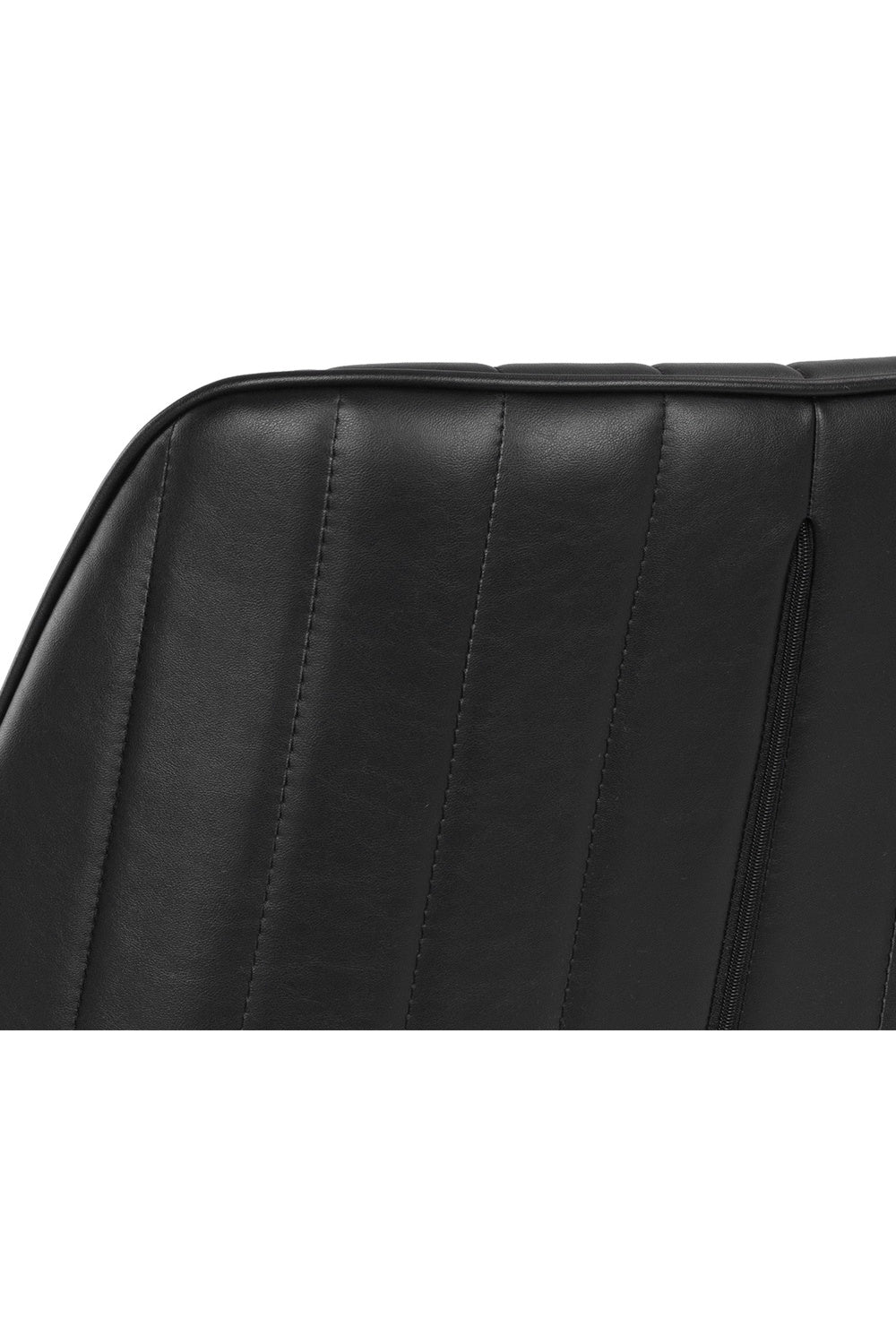   Modern European furniture - Channeled Leather Look Dining Chairs (2) - www.oroa.com | Oroa.com