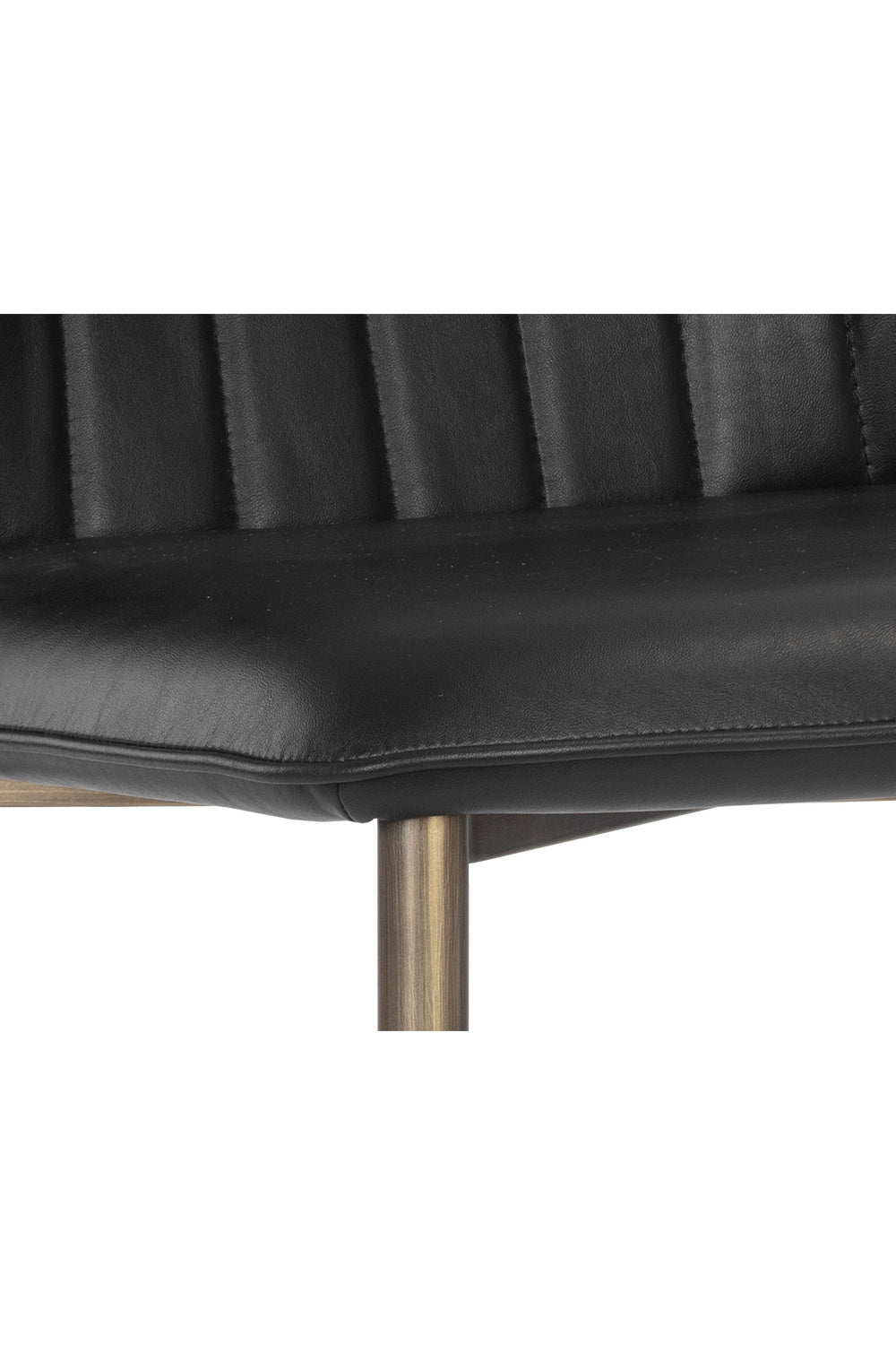   Modern European furniture - Channeled Leather Look Dining Chairs (2) - www.oroa.com | Oroa.com