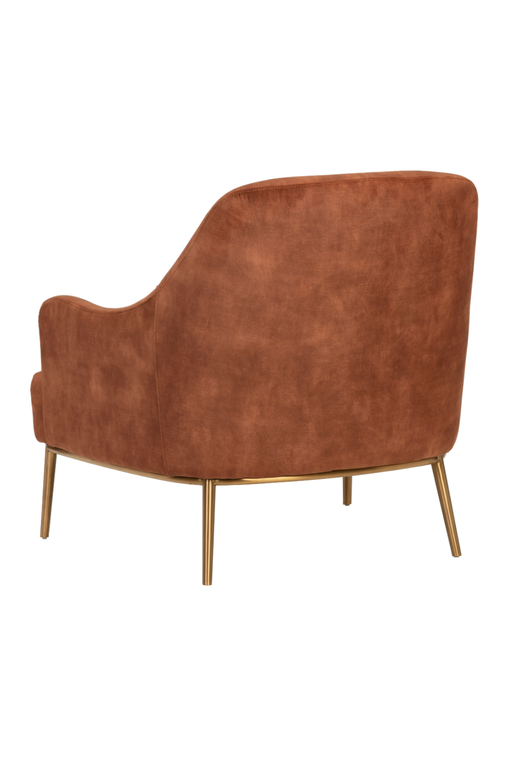   Modern European furniture - Orange Velvet Look Lounge Chair - www.oroa.com | Oroa.com